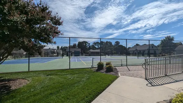 Pickleball Court Behind Fence