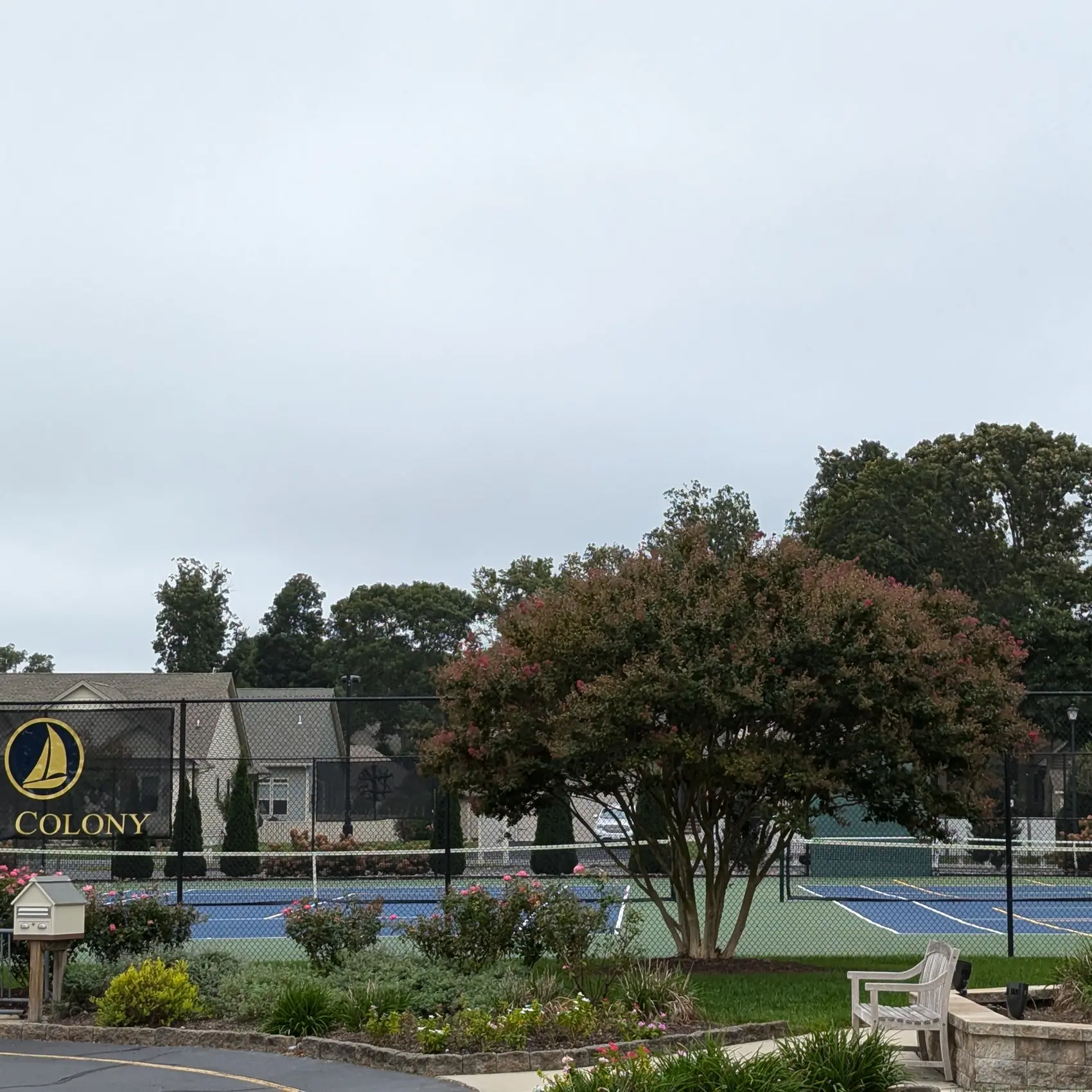 Bay Colony Clubhouse Flag and Tennis/Pickleball Court